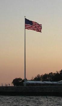 Flag at Ellis Island